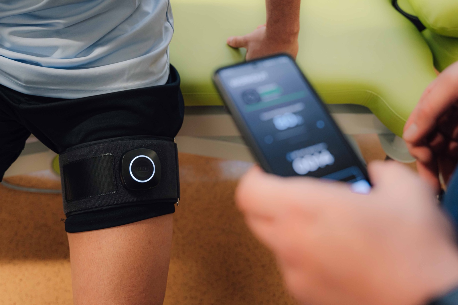 Messung mit Sensor am Knie
